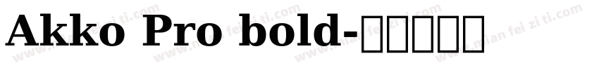 Akko Pro bold字体转换